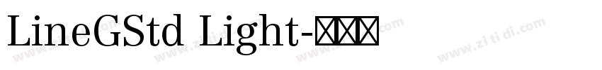 LineGStd Light字体转换